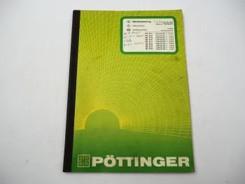 Pöttinger HIT 30 40 47 54 H A N Zettkreisel Bedienungsanleitung Ersatzteilliste