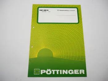 Pöttinger TOP 380N SK 282 Schwadkreisel Reparaturanleitung Werkstatthandbuch