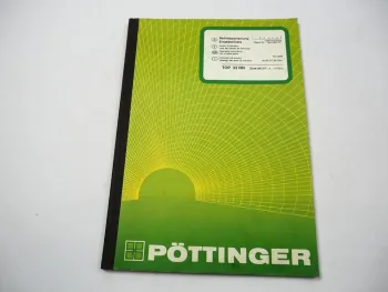 Pöttinger TOP33RN Typ SK277 Schwadkreisel Betriebsanleitung Ersatzteilliste 1989