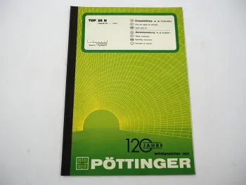 Pöttinger TOP38N Typ SK275 Schwadkreisel Betriebsanleitung Ersatzteilliste