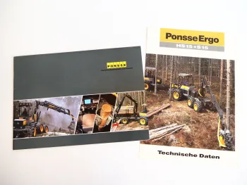 Ponsse HS S Forstmaschinen Harvester Forstschlepper 2x Prospekt Finnland