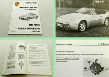 Porsche 944 S2 Cabriolet Service Information Technik Werkstatthandbuch 1989/90