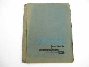 Porsche Diesel P133 Schlepper Tractor Spare Parts List Ersatzteilliste 1957 engl.
