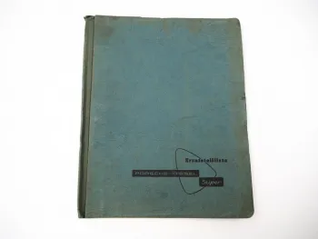 Porsche Diesel Super Schlepper Ersatzteilliste Ersatzteilkatalog 1958