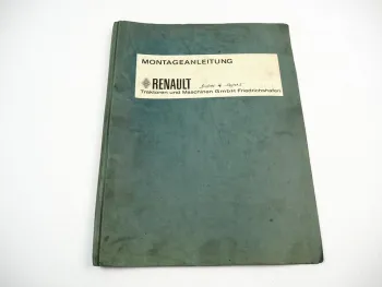 Porsche Renault Super 4 Super 5 Montageanleitung Werkstatthandbuch 1960er Jahre