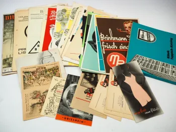 Posten 40 x Prospekte Broschüren Kataloge Thema Haushalt Möbel Sanitär 1930/70