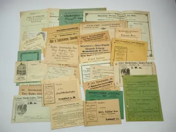 Posten ca. 40 Stück Werbekarten Frankfurt Main 1910 - 1930