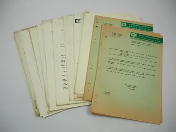 Posten John Deere Landmaschinen Kundendienst Nachrichten ca. 1968 bis 1970