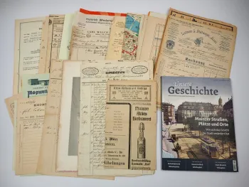 Posten Mainz Rechnungen ab 1850 Belege Stadtpläne Zeitschrift Unsere Geschichte