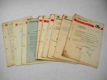 Posten Massey Ferguson Schlepper Mähdrescher Werkstatt Mitteilungen 1954 - 1964