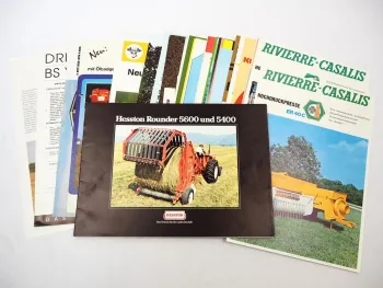 Posten original Prospekte Landtechnik 1970er bis 1990er Jahre