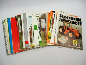Posten original Prospekte Landtechnik 1970er bis 1990er Jahre ca. 70 Stück