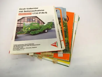 Posten Original Prospekte Landtechnik Anbaugeräte ca. 1970er Jahre