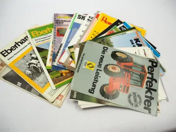 Posten Original Prospekte Landtechnik verschiedene Hersteller ca. 1970/80er J.