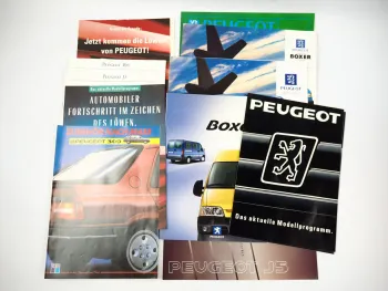 Posten Peugeot Modellprogramm 12x Prospekt 1980/90er Jahre