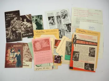 Posten Prospekte Kataloge Erotikversand Beate Use Flensburg 1950/60er Jahre