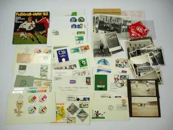 Posten Sonderstempel Briefmarken Fotos Thema Fussball ca. 1910 bis 2010