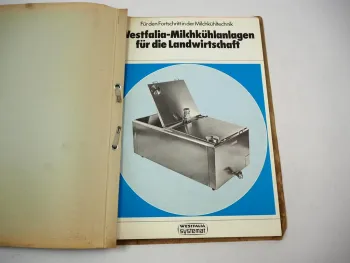 Posten Westfalia Milchkühlanlagen Betriebsanleitung ETL Prospekt 1970er Jahre