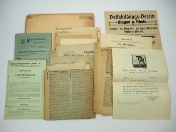 Posten Zeitungen Volksbildung Vereine 1909 Alzey Bingen Ingelheim