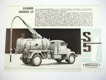 Praga S5T-3 Schlamm Saugwagen Karosa Motokov Prospekt 1960er