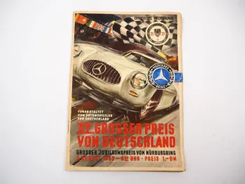 Programmheft Nürburgring Grosser Preis von Deutschland Autorennen Formel 2 1952