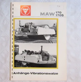 Prospekt ABG MAW 170 S Anhänge Vibrationswalze 1968