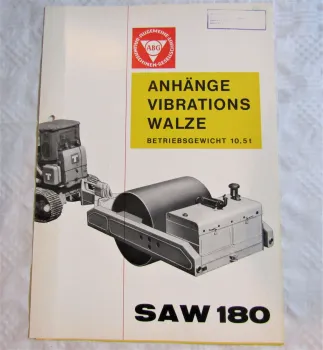 Prospekt ABG SAW 180 Anhänge Vibrationswalze 10,5t von 1965