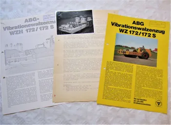 Prospekt ABG WZ 172 S Vibrationswalzenzug 1972 Technische Daten Photo