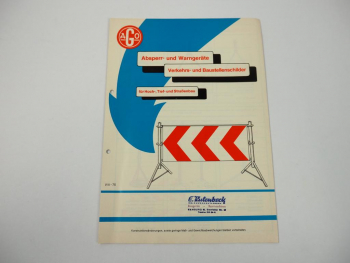 Prospekt Ago Grote Baustellenschilder Absperr- und Warngeräte 1975