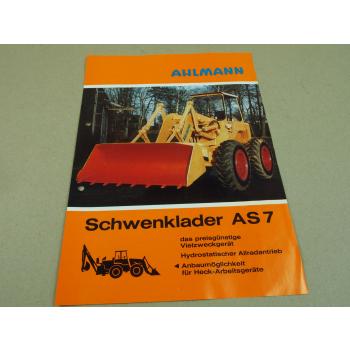 Prospekt Ahlmann AS7 Schwenklader mit KHD Deutz Motor 1969
