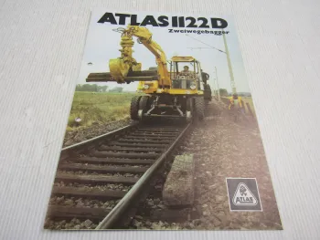 Prospekt Atlas 1122 D Zweiwege Bagger 1982