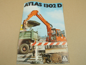 Prospekt Atlas 1302D Hydraulikbagger von Juli 1979