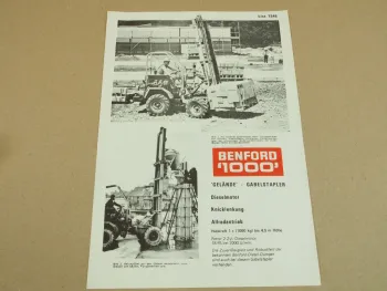 Prospekt Benford 1000 Gelände Gabelstapler 2-Zyl. Diesel 18 PS