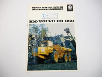 Prospekt BM Volvo DR860 Muldenkipper Dumper Bolinder Munktell 1969