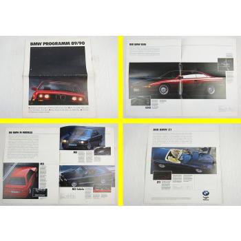 Prospekt BMW Programm 89/90 3er und 7er Reihe M3 M5 Z1 850i Technische Daten