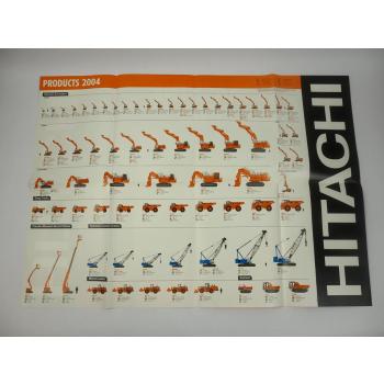 Prospekt Brochure Hitachi Gesamtprogramm Products 2004 Poster