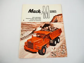 Prospekt Brochure Mack M30X Dumper Truck 1961