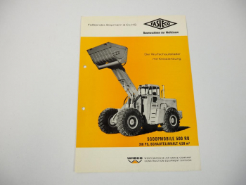 Prospekt Brochure Wabco 500RO Scoopmobile Schaufellader 1969