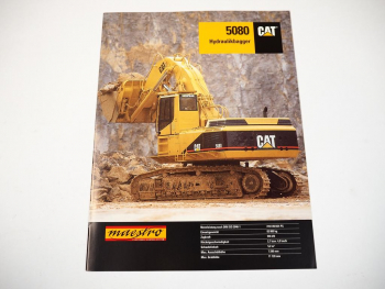 Prospekt CAT Caterpillar 5080 Hydraulikbagger Ausgabe 1994