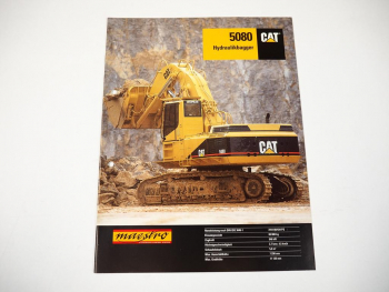 Prospekt CAT Caterpillar 5080 Hydraulikbagger Ausgabe 1994