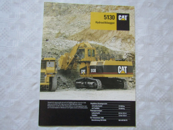 Prospekt CAT Caterpillar 5130 Hydraulikbagger Ausgabe 1995