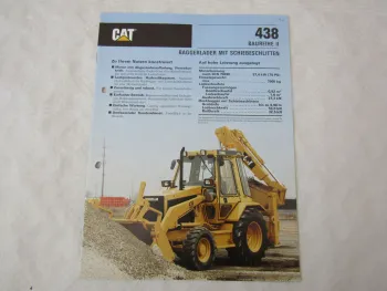 Prospekt CATerpillar CAT 438 Baureihe II Baggerlader 1990