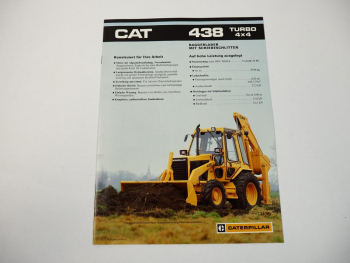 Prospekt Caterpillar CAT438 Baggerlader 1988