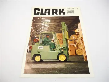 Prospekt Clark C500 - 60 70 80 + D Gabelstapler Clarklift Technische Daten