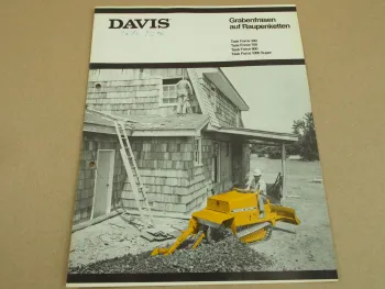 Prospekt Davis Task Force 300 700 800 1000 super Grabenfräse auf Ketten 1974
