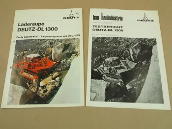 Prospekt Deutz DL1300 Laderaupe 80 - 210 PS und Testbericht 1970