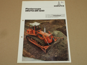 Prospekt Deutz DR1250 Planierraupe 120 PS KHD von 1964