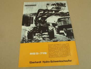Prospekt Eberhardt HS5-71S Schwenkschaufellader 70 PS Deutz Motor von 1964