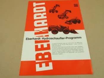 Prospekt Eberhardt Hydro Schaufellader Programm von 1964 HS2 HS5 HS6 F1 HS5-71S