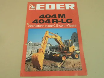 Prospekt EDER 404M 404R-LC Mobilbagger ca 1980